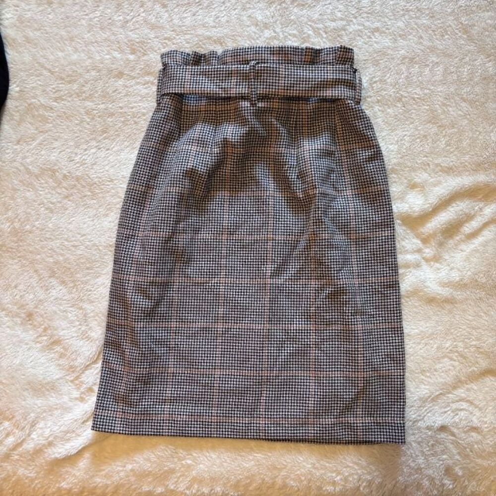 Houndstooth Paper Bag Skirt